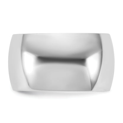 10K White Gold 10Kw 11mm Half Round Band Size 4.5