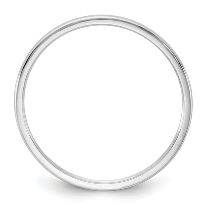 10K White Gold 10Kw 1mm Ltw Half Round Band Size 13.5