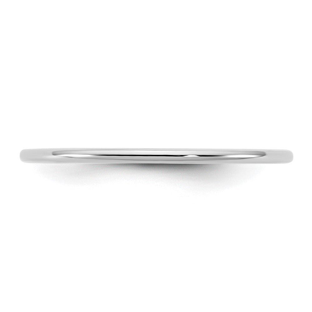 10K White Gold 10Kw 1mm Lightweight Half Round Band Size 11.5