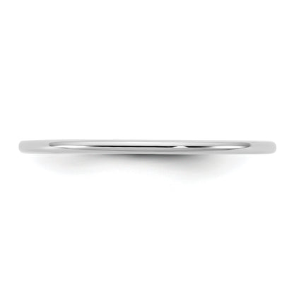 10K White Gold 10Kw 1mm Ltw Half Round Band Size 13.5