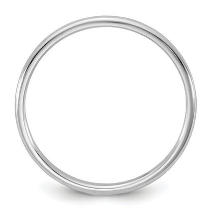10K White Gold 10Kw 1.5mm Ltw Half Round Band Size 7.5