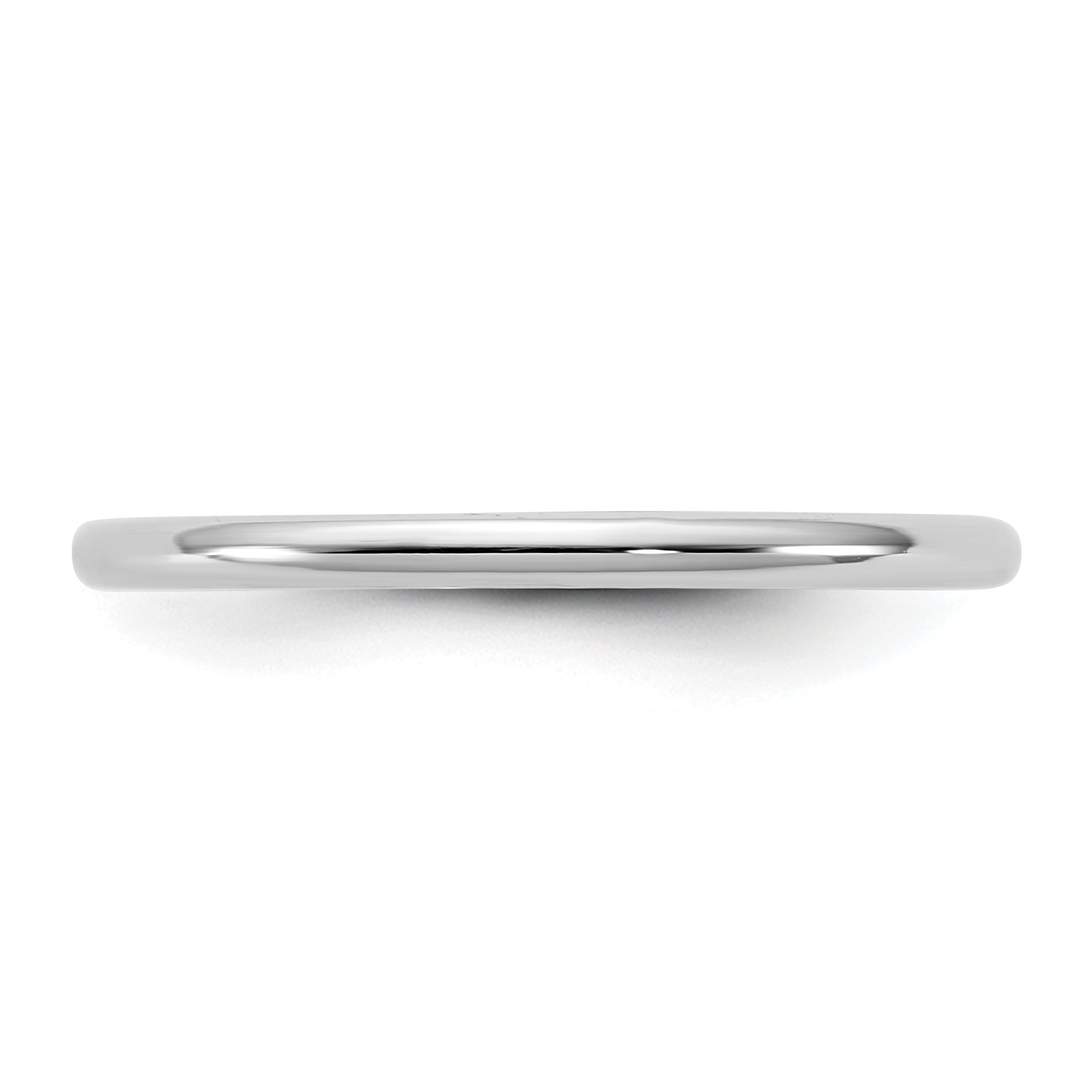 10K White Gold 10Kw 1.5mm Ltw Half Round Band Size 14