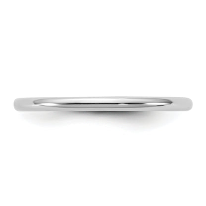 10K White Gold 10Kw 1.5mm Ltw Half Round Band Size 14
