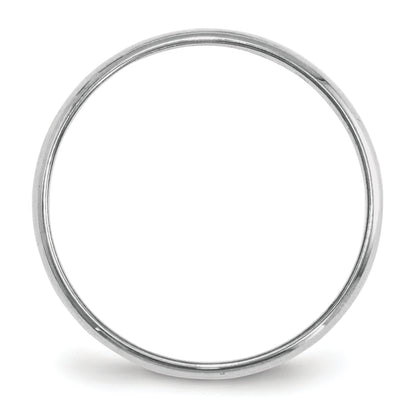 10K White Gold 2mm Lightweight Half Round Wedding Band Size 13.5