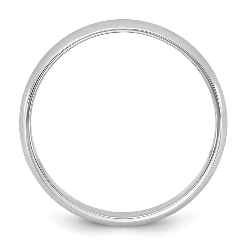 10K White Gold 10Kw 3.5mm Lightweight Half Round Band Size 11