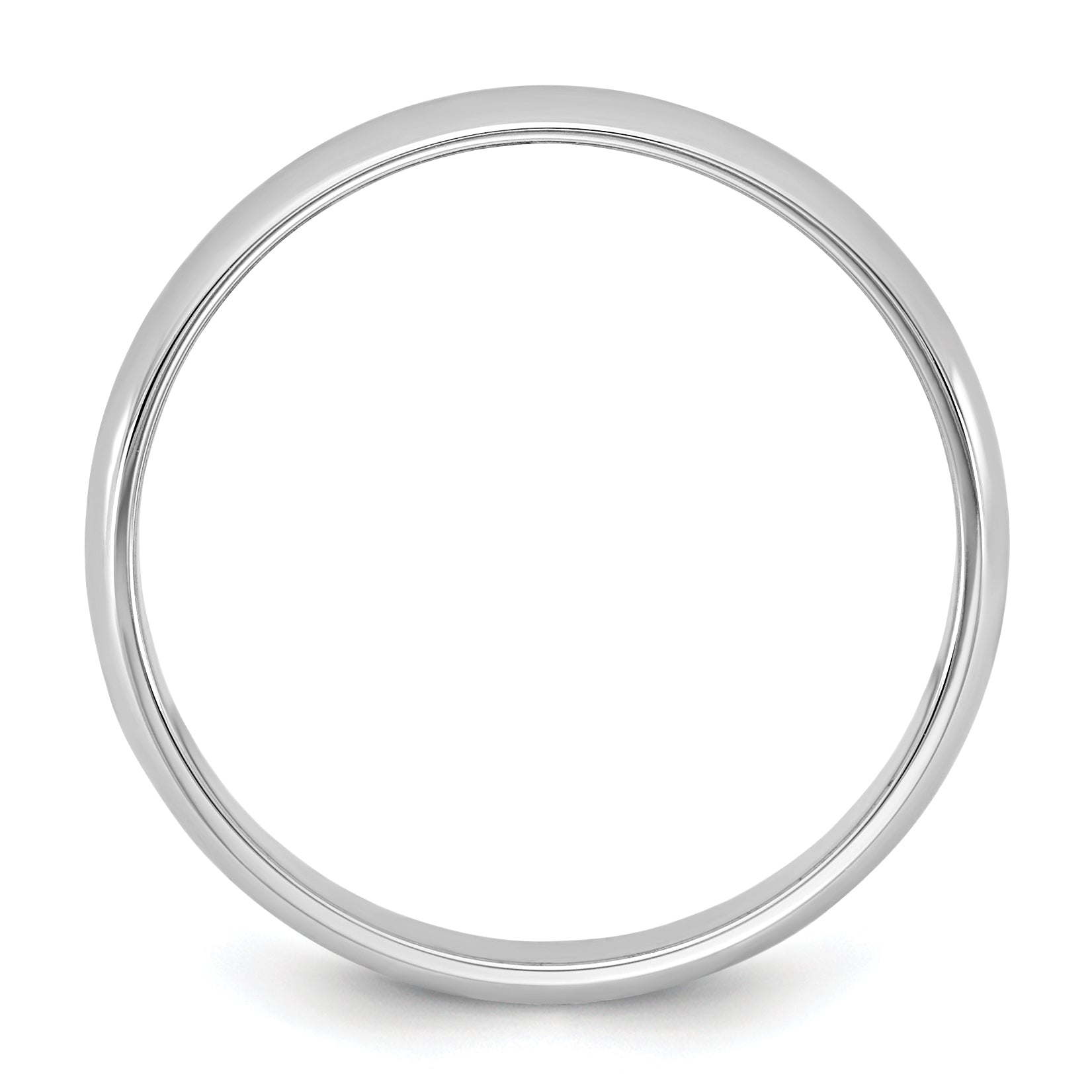 10K White Gold 10Kw 3.5mm Ltw Half Round Band Size 11