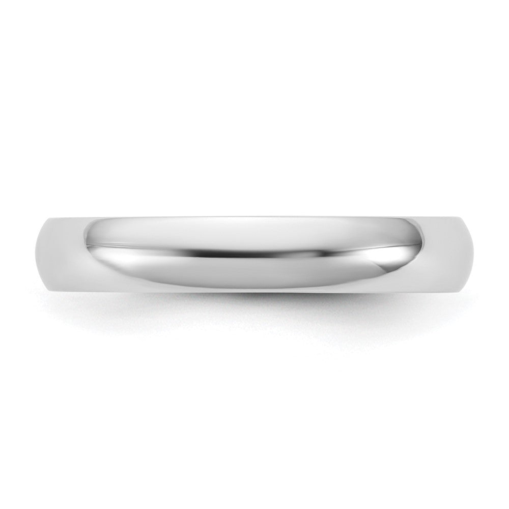 10K White Gold 10Kw 3.5mm Lightweight Half Round Band Size 10.5