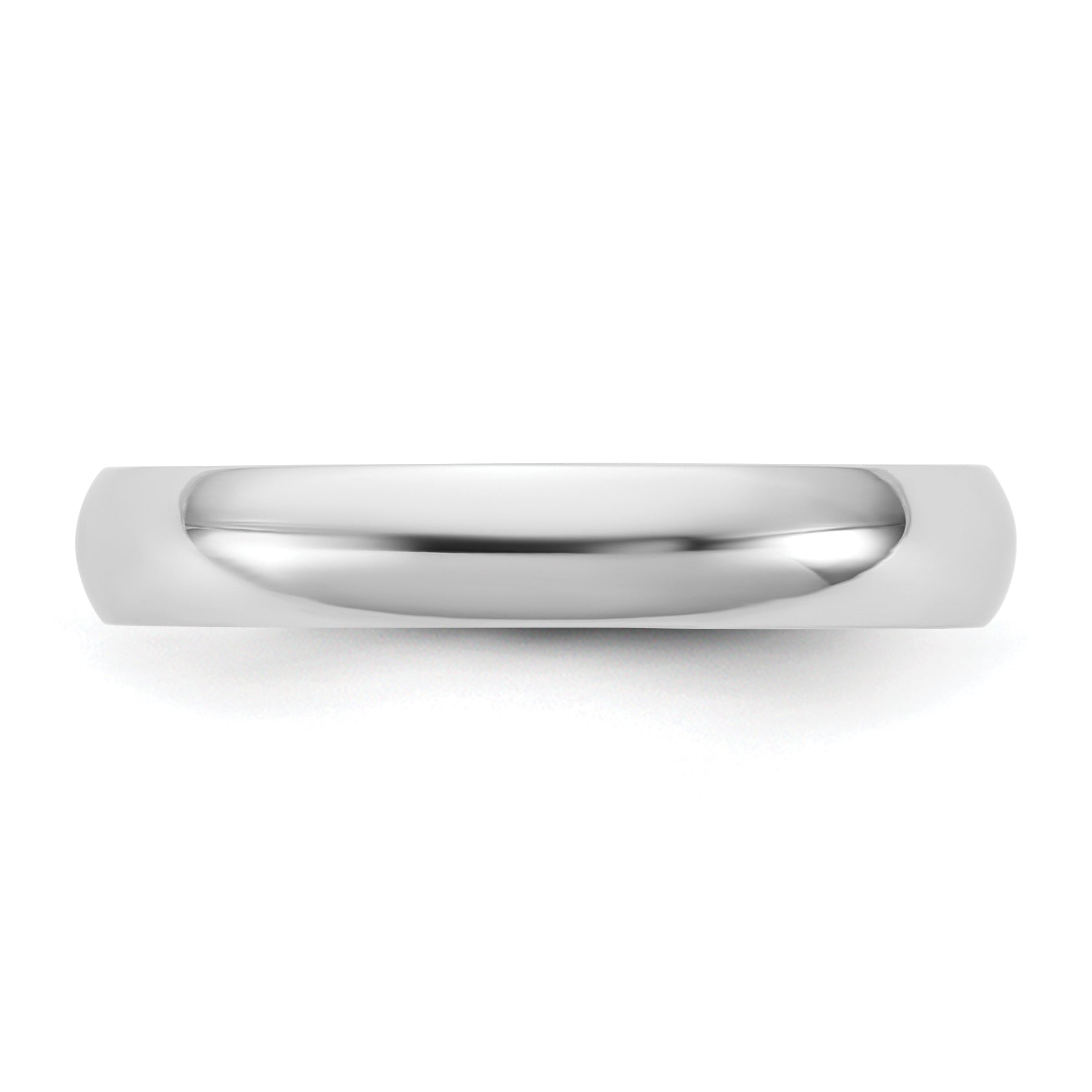 10K White Gold 10Kw 3.5mm Ltw Half Round Band Size 6