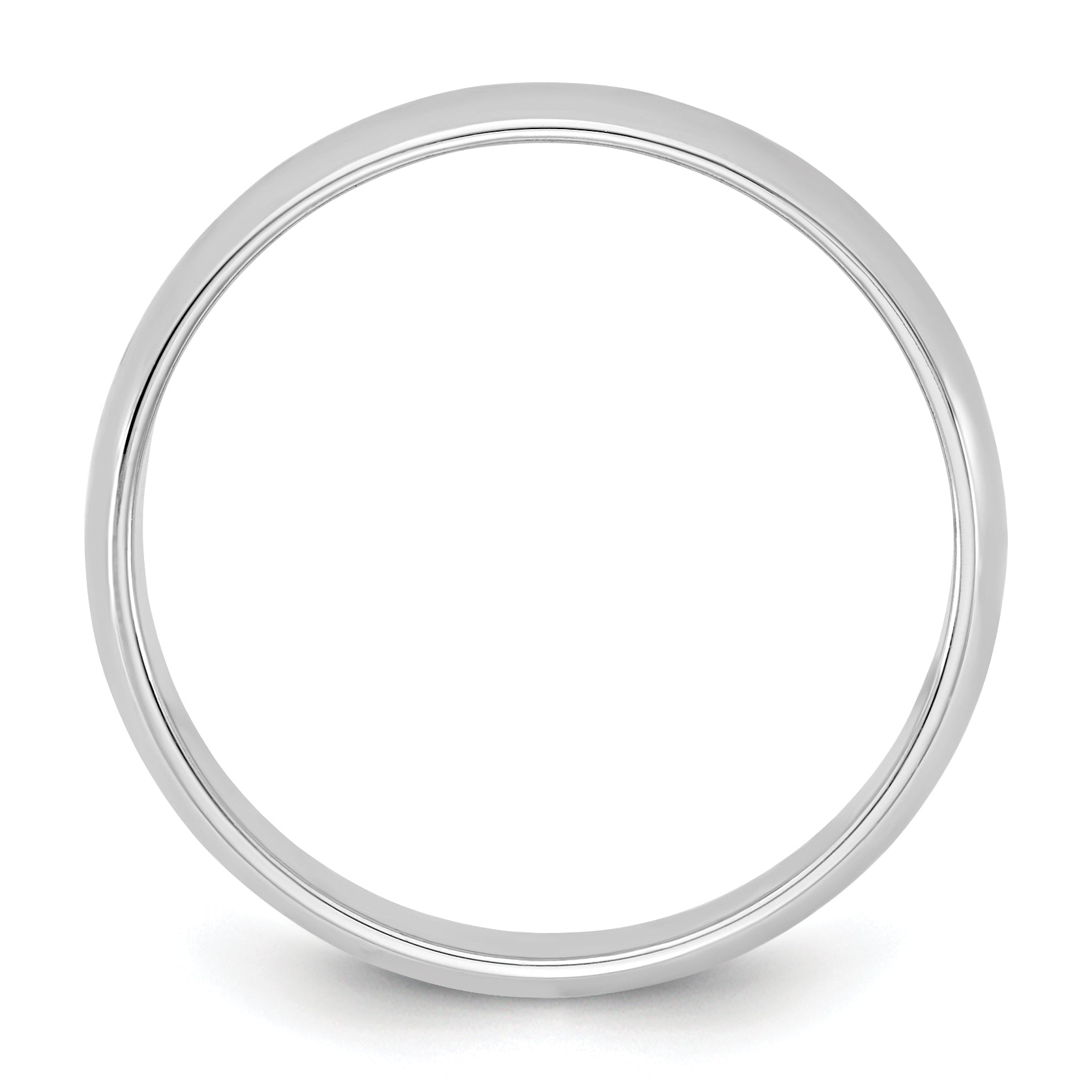 10K White Gold 10Kw 4.5mm Lightweight Half Round Band Size 5