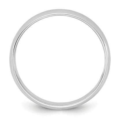 10K White Gold 10Kw 4.5mm Lightweight Half Round Band Size 5