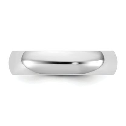 10K White Gold 10Kw 4.5mm Ltw Half Round Band Size 6.5