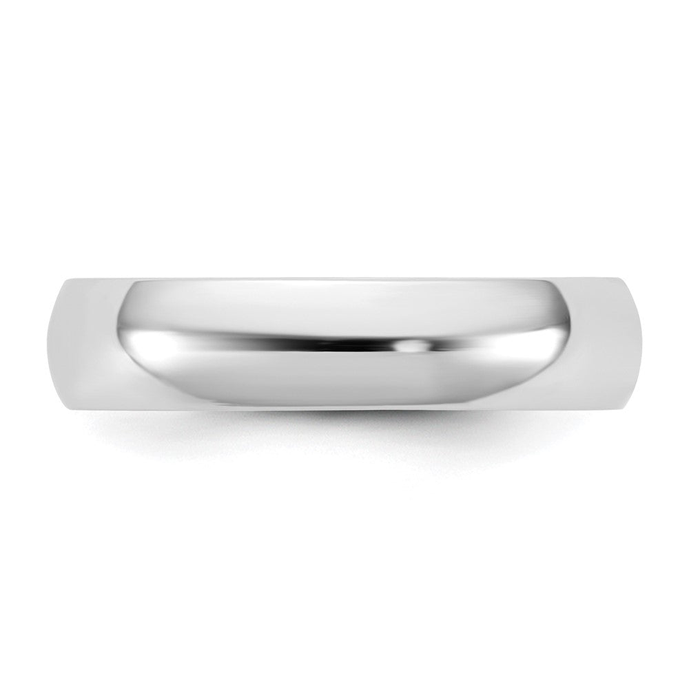 14K White Gold 4.5mm Lightweight Half Round Band