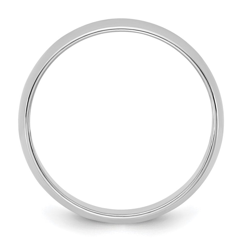 10K White Gold 10Kw 5.5mm Lightweight Half Round Band Size 6