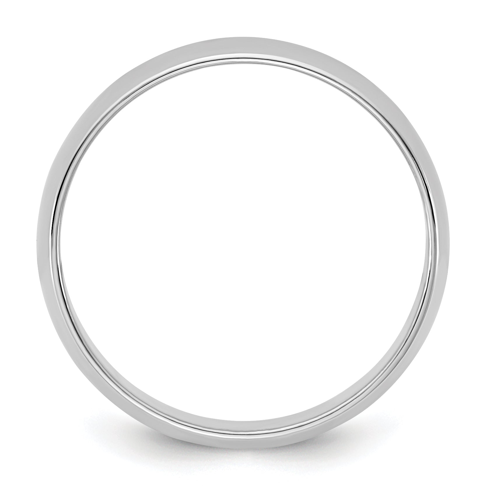 10K White Gold 10Kw 5.5mm Ltw Half Round Band Size 6