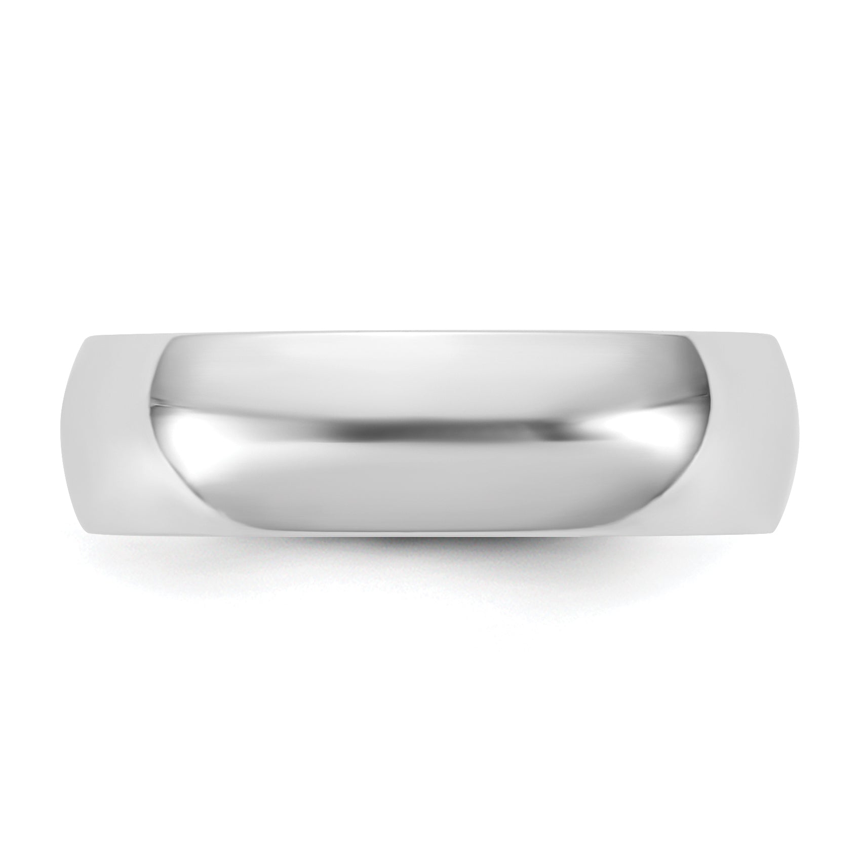 10K White Gold 10Kw 5.5mm Ltw Half Round Band Size 6