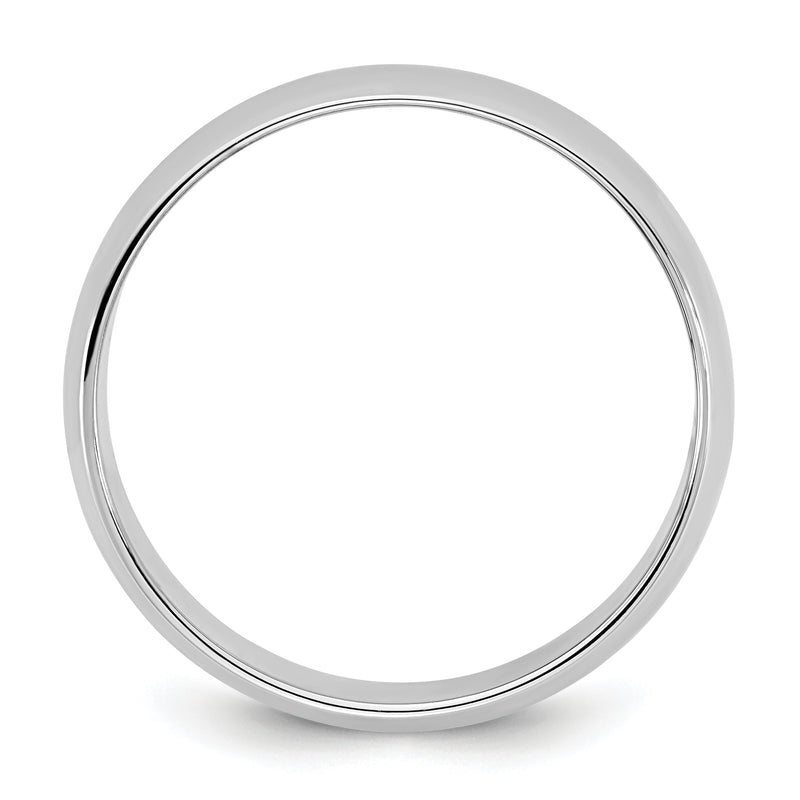 10K White Gold 10Kw 6.5mm Lightweight Half Round Band Size 10.5