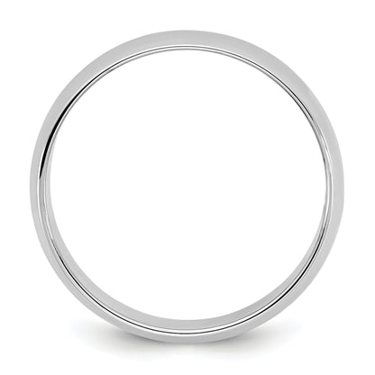 10K White Gold 10Kw 6.5mm Ltw Half Round Band Size 4.5
