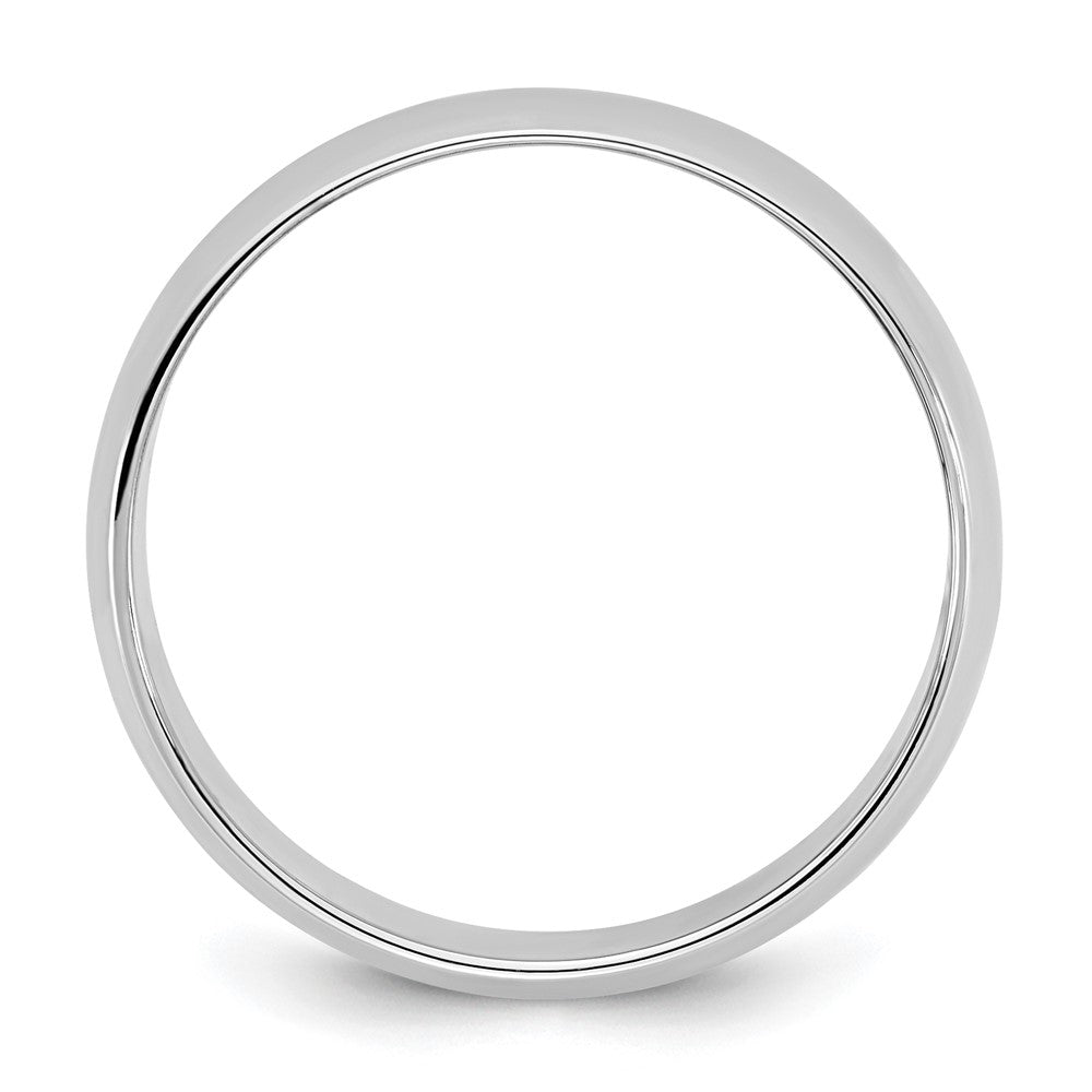 10K White Gold 10Kw 6.5mm Lightweight Half Round Band Size 9.5