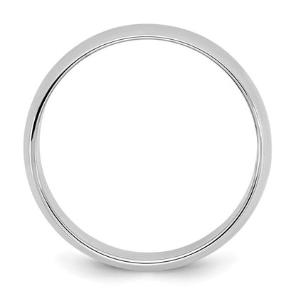 10K White Gold 10Kw 6.5mm Lightweight Half Round Band Size 9.5