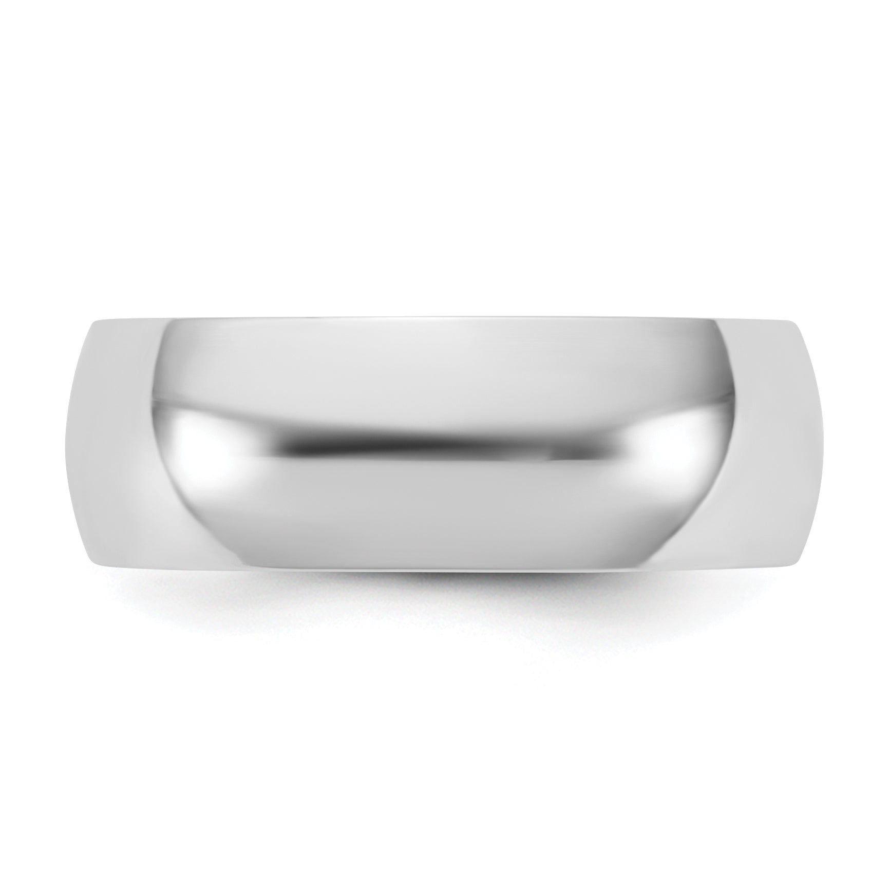 10K White Gold 10Kw 6.5mm Lightweight Half Round Band Size 10.5