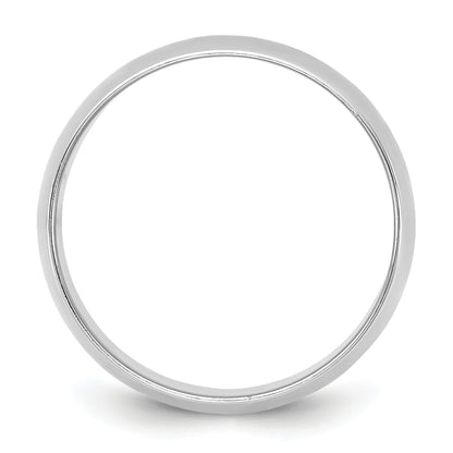 10K White Gold 10Kw 7.5mm Ltw Half Round Band Size 13.5