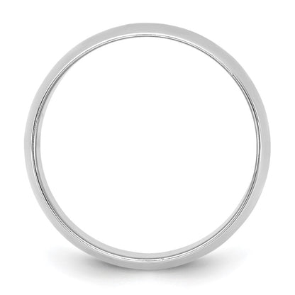 10K White Gold 10Kw 7.5mm Lightweight Half Round Band Size 13.5