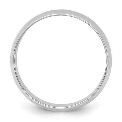 10K White Gold 10Kw 8.5mm Lightweight Half Round Band Size 5.5