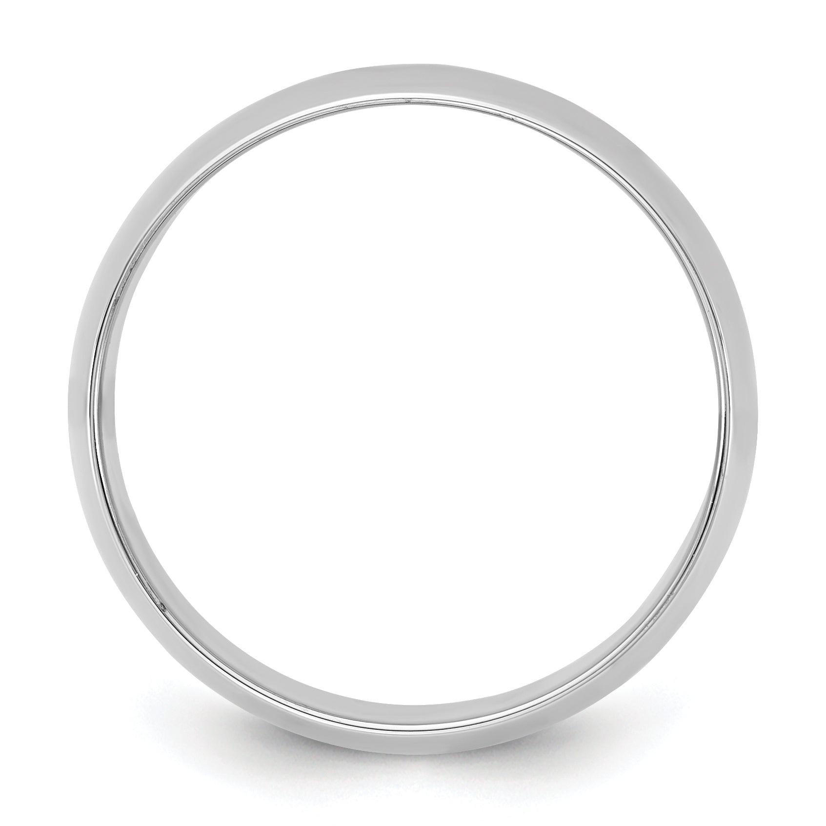 10K White Gold 10Kw 8.5mm Ltw Half Round Band Size 5.5