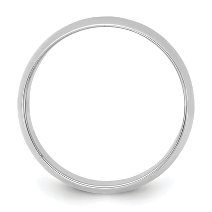 10K White Gold 10Kw 8.5mm Ltw Half Round Band Size 8