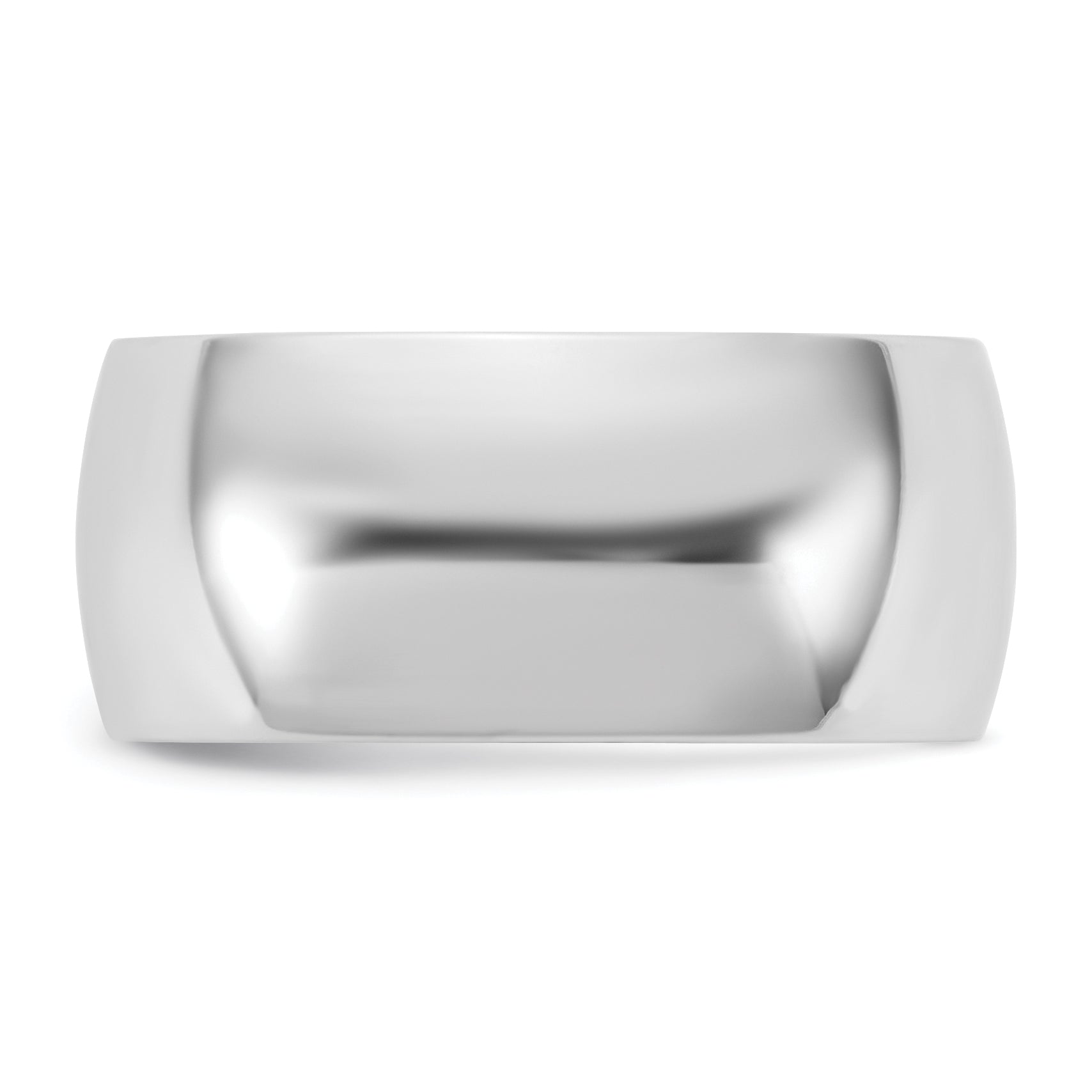 10K White Gold 10Kw 8.5mm Ltw Half Round Band Size 5.5