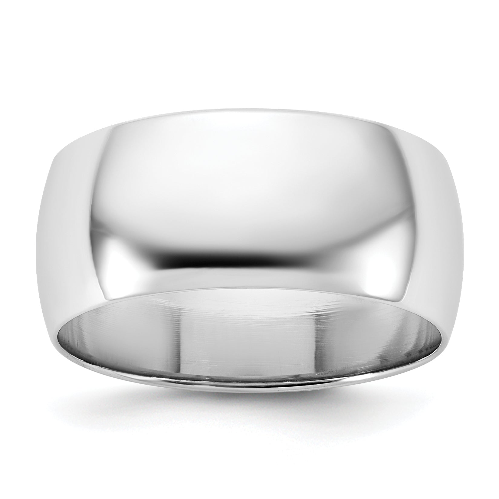 10K White Gold 10Kw 8.5mm Ltw Half Round Band Size 5.5