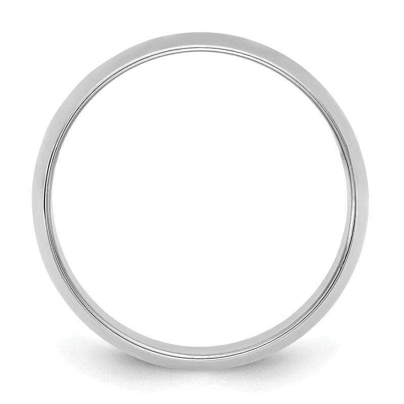 10K White Gold 10Kw 9mm Lightweight Half Round Band Size 10.5