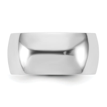10K White Gold 10Kw 9mm Ltw Half Round Band Size 6