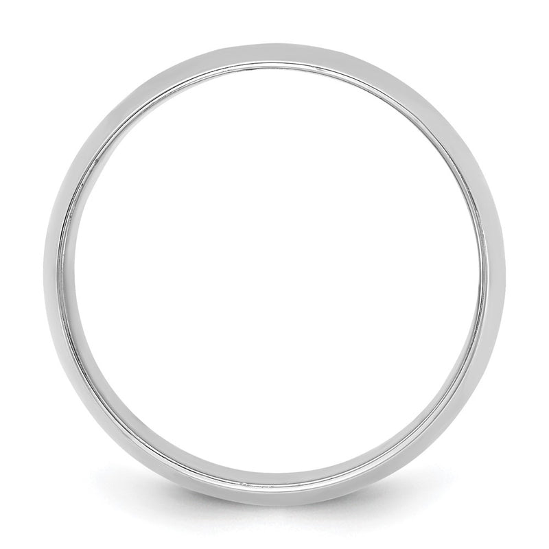 10K White Gold 10Kw 10mm Lightweight Half Round Band Size 12