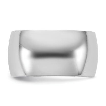 10K White Gold 10Kw 10mm Ltw Half Round Band Size 12
