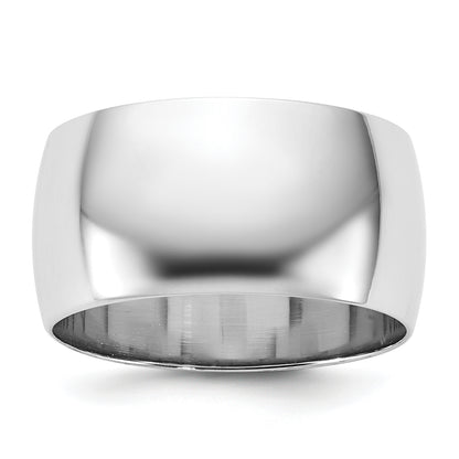 10K White Gold 10Kw 10mm Ltw Half Round Band Size 12