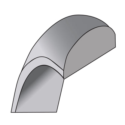10K White Gold 10Kw 5.5mm Ltw Half Round Band Size 6