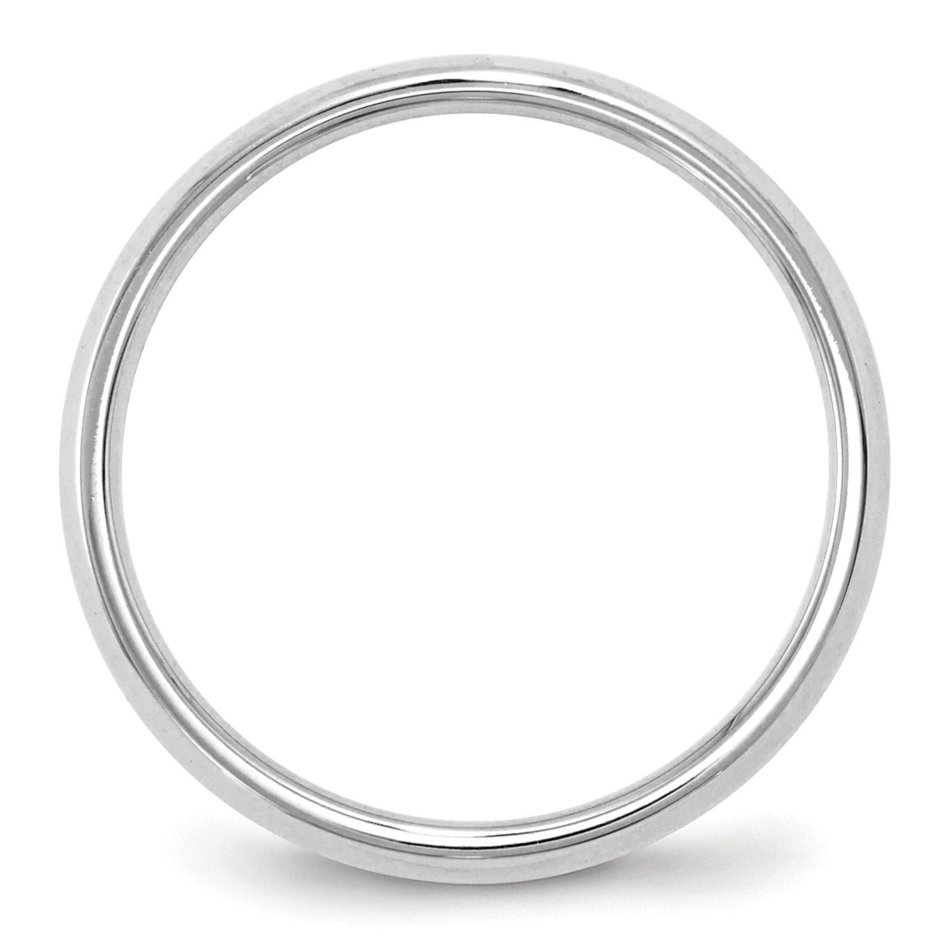 Solid 14K White Gold 2.5mm Knife Edge Comfort Fit Men's/Women's Wedding Band Ring Size 10