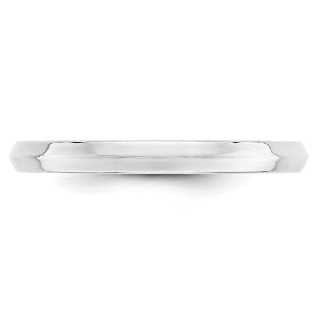 Solid 14K White Gold 2.5mm Knife Edge Comfort Fit Men's/Women's Wedding Band Ring Size 10