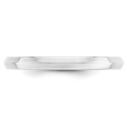 Solid 14K White Gold 2.5mm Knife Edge Comfort Fit Men's/Women's Wedding Band Ring Size 10