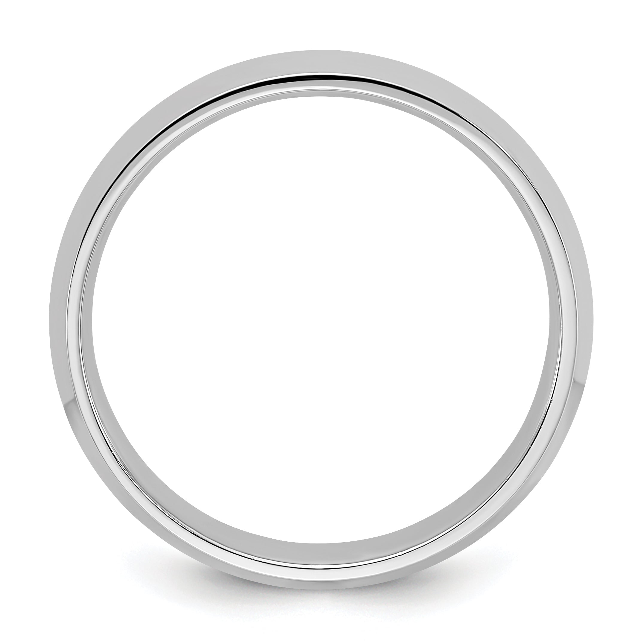Solid 14K White Gold 4mm Knife Edge Comfort Fit Men's/Women's Wedding Band Ring Size 10