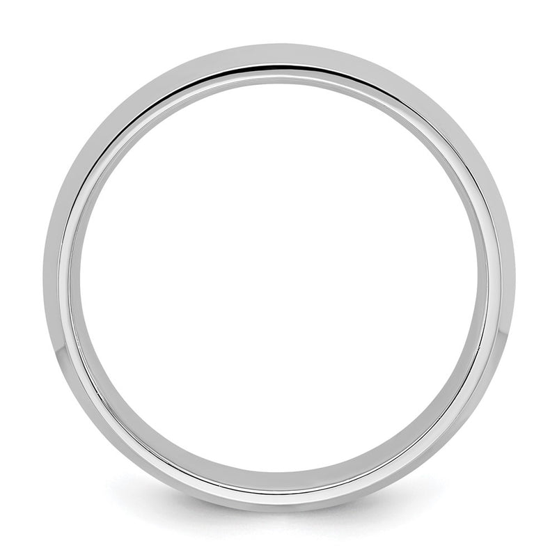 10k White Gold 4mm Knife Edge Comfort Fit Wedding Band Ring
