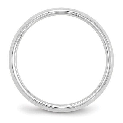 18k White Gold 6mm Knife Edge Comfort Fit Wedding Band Ring