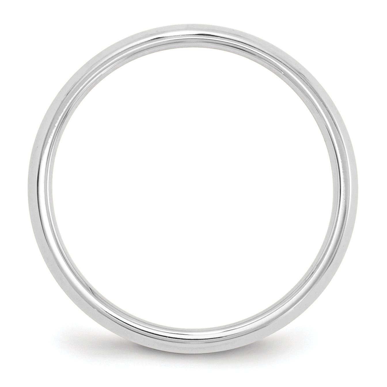 Solid 10K White Gold 6mm Knife Edge Comfort Fit Men's/Women's Wedding Band Ring Size 12.5