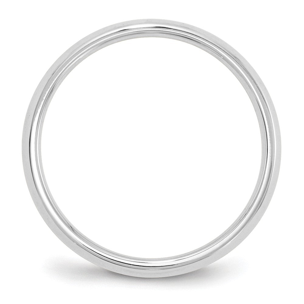14k White Gold 6mm Knife Edge Comfort Fit Wedding Band Ring