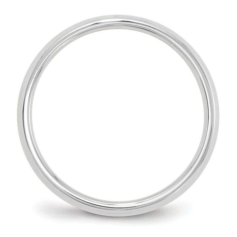 14k White Gold 6mm Knife Edge Comfort Fit Wedding Band Ring