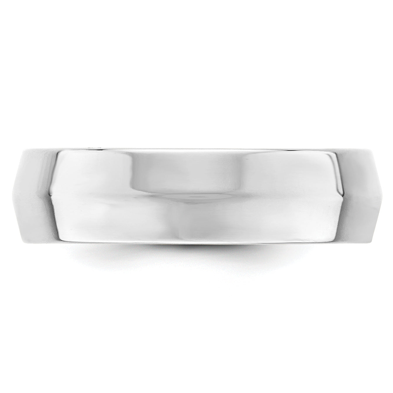 Solid 10K White Gold 6mm Knife Edge Comfort Fit Men's/Women's Wedding Band Ring Size 12.5