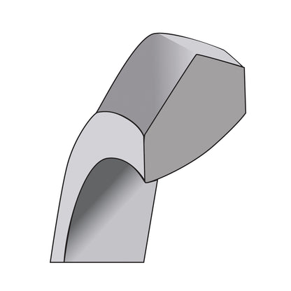 Solid 10K White Gold 6mm Knife Edge Comfort Fit Men's/Women's Wedding Band Ring Size 12.5