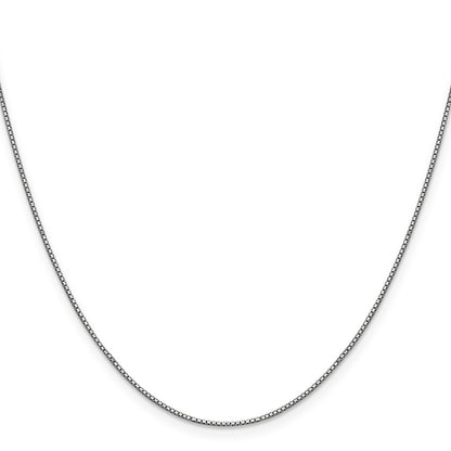 14k White Gold WG .9mm Box Chain Children's Necklace