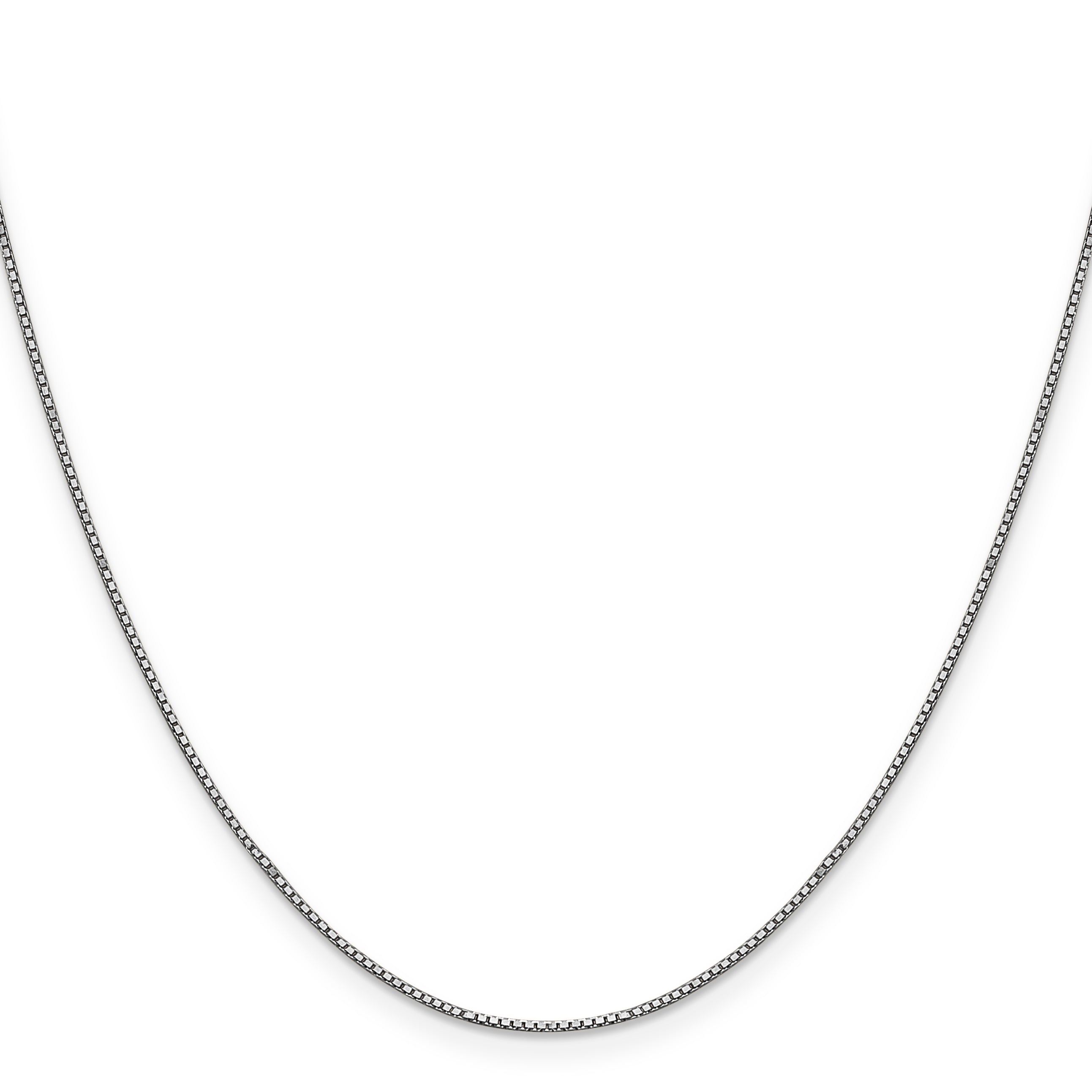 14 Inch 14K White Gold Wg .9mm Box Chain Necklace